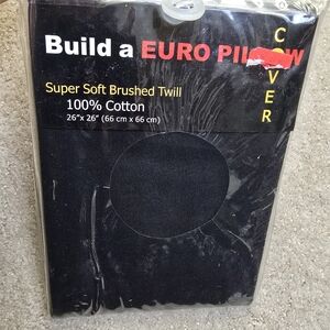 Build a Euro Pillow Black 26x26
